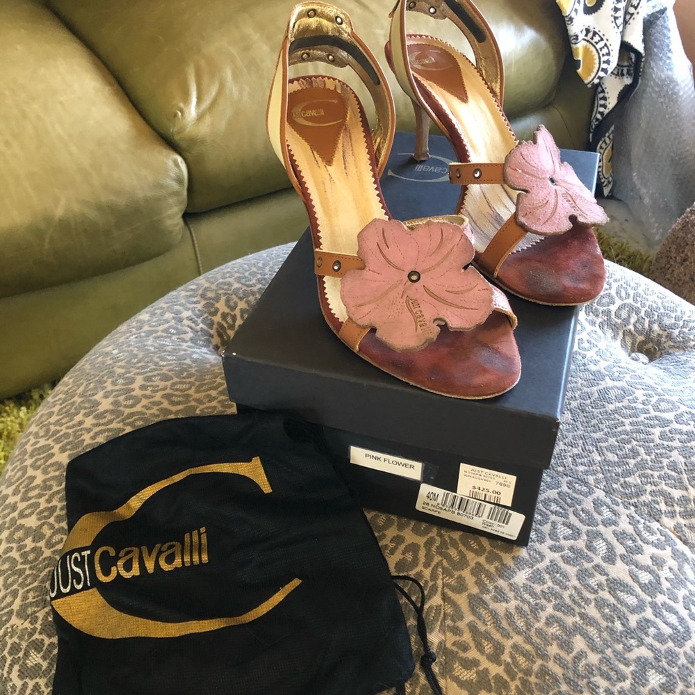 Just Cavalli Pink and Brown Heels